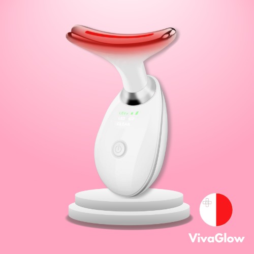 The VivaGlow LED Therapy Face & Neck Lifting Device