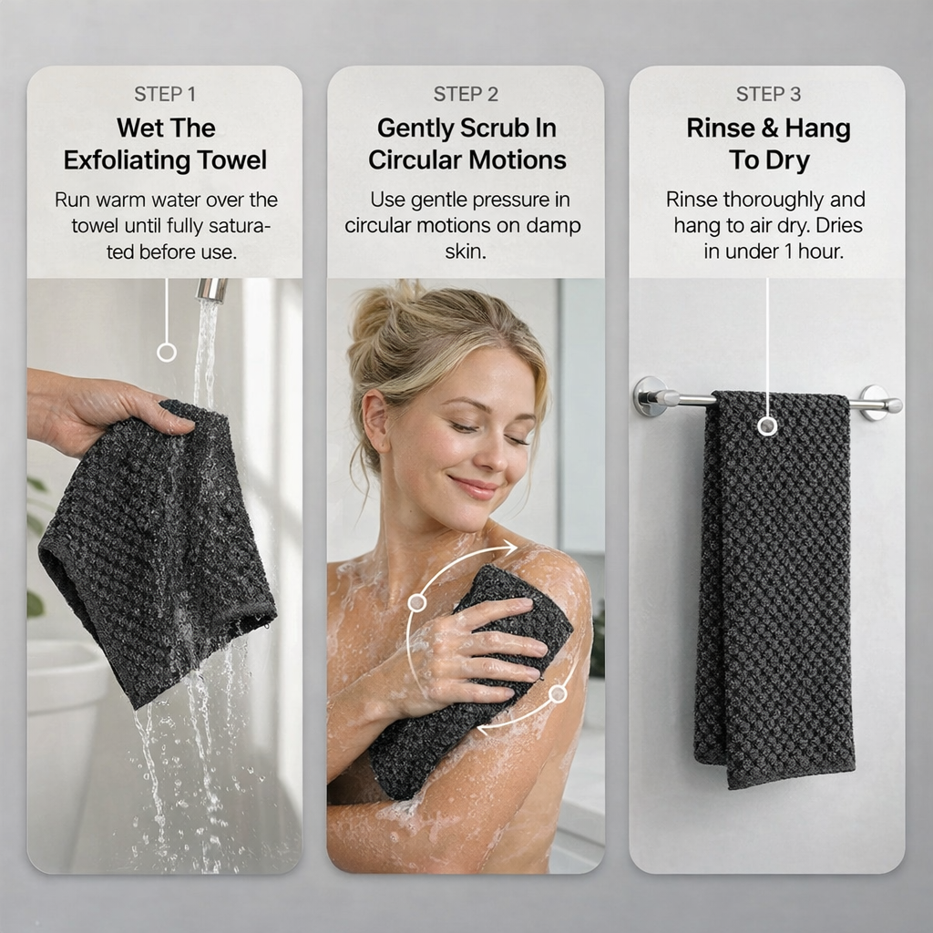 VivaGlow Exfoliating Antibacterial Towel