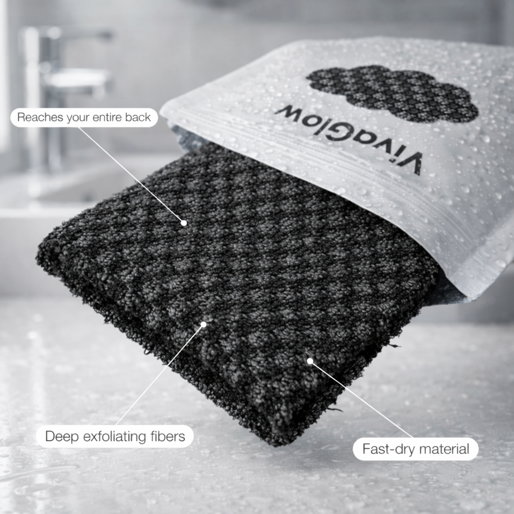 VivaGlow Exfoliating Antibacterial Towel